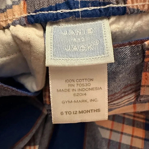 Janie & Jack | Classic Infant Madras Plaid Shorts (6-12 mos) 💙 - Picture 4 of 4
